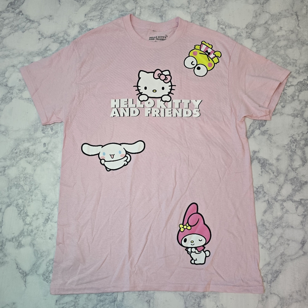 Hello Kitty and Friends Pink T-Shirt Oversized Small NWOT